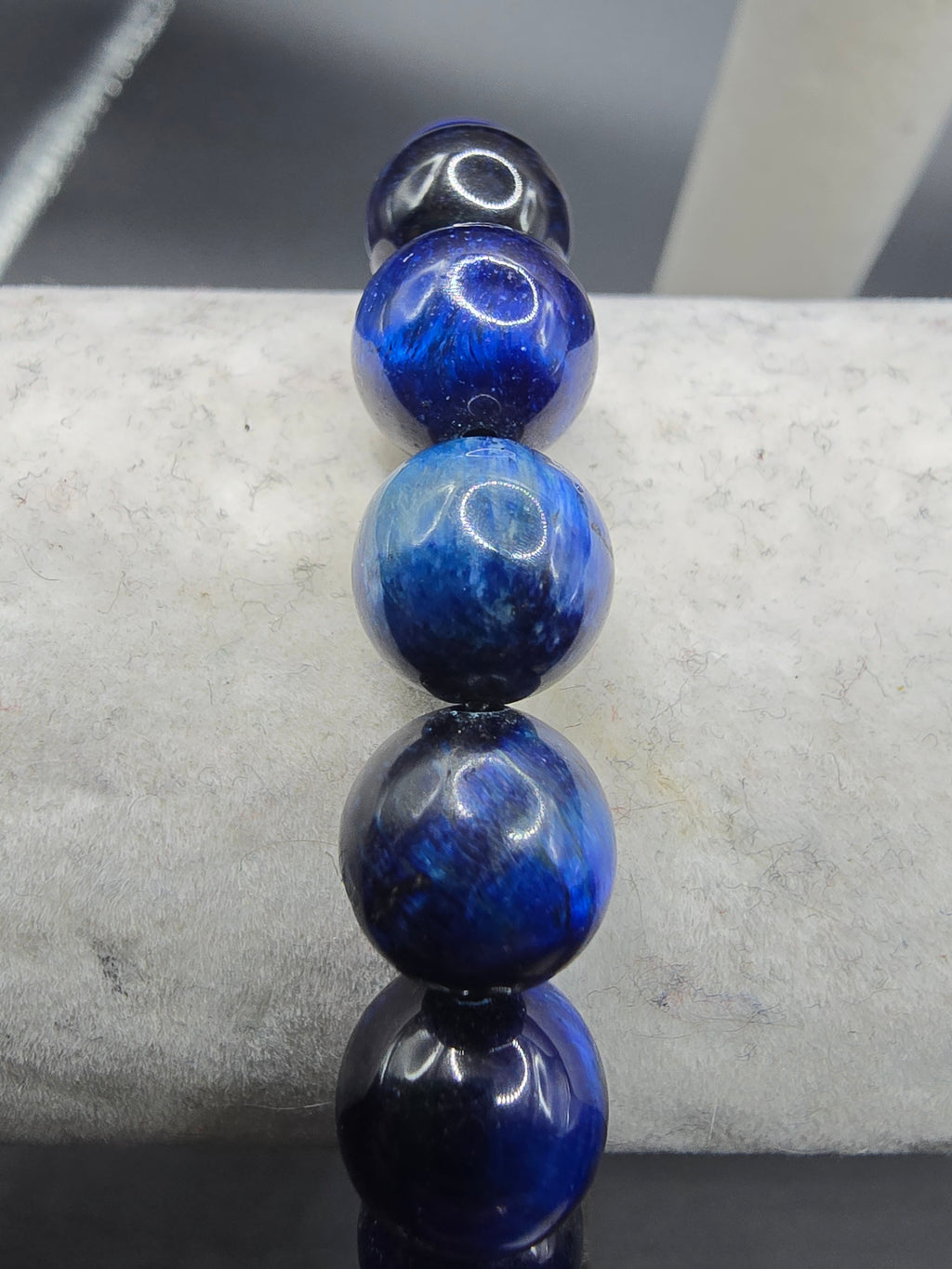 "A" Blue Tiger Eye Bracelet