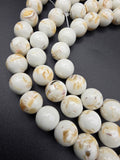 10mm White Shell Trochus Beads